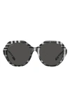 Burberry 55mm Round Sunglasses In Dark Grey
