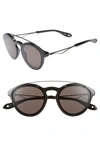 Givenchy 54mm Round Polarized Sunglasses - Black