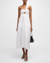 A.l.c Aubrey Twisted Drop-waist Midi Dress In White