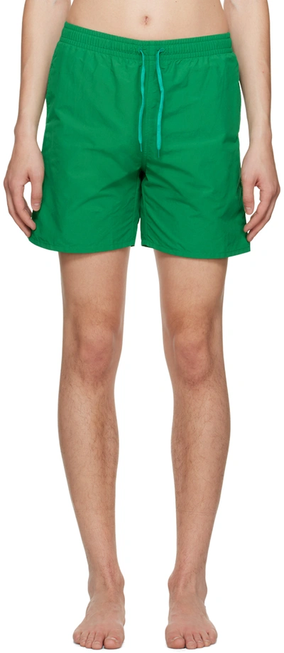 Maison Kitsuné Fox-motif Thigh-length Shorts In Green