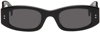 Kenzo Men's Boke Flower 49mm Rectangular Sunglasses In Shiny Black Smoke