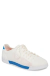 Swims Breeze Tennis Washable Knit Sneaker In White/ Blitz Blue Fabric