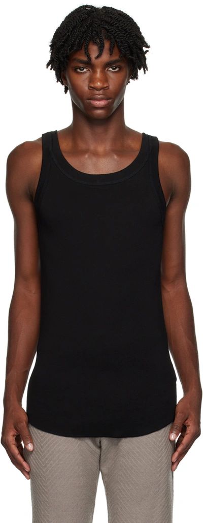 Attachment Scoop-neck Cotton Tank Top In Black