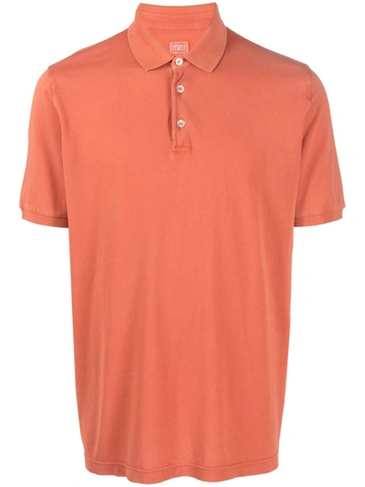 Fedeli Piqué-weave Cotton Polo Shirt In Orange