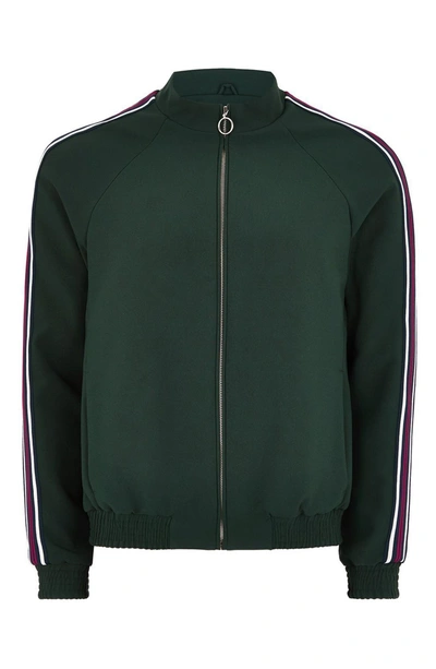 Topman Track Jacket In Green Multi