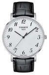 Tissot Everytime Leather Strap Watch, 42mm In White/brown
