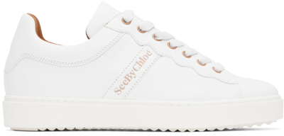 See By Chloé Essie Sneakers In White Leather In 110 Beige