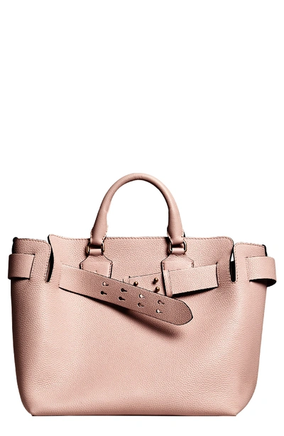 Burberry Marais Medium Belt Top Handle Bag, Light Pink In Pale Ash Rose