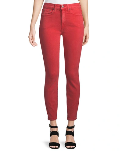 Ao.la Good High-rise Ankle-length Skinny Jeans In Orange