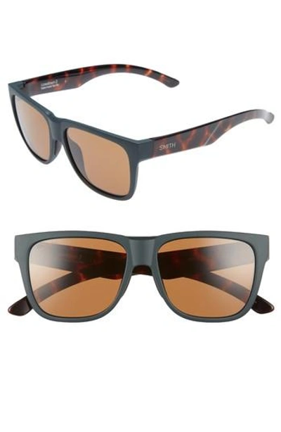 Smith Lowdown 2 55mm Chromapop(tm) Square Sunglasses In Matte Forest Tortoise