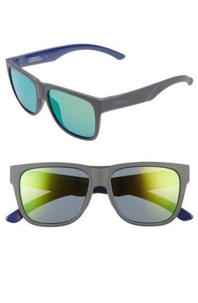 Smith Lowdown 2 55mm Chromapop(tm) Square Sunglasses - Matte Smoke Blue