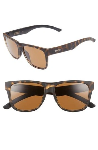 Smith Lowdown 2 55mm Chromapop(tm) Square Sunglasses - Matte Tortoise In Matte Tortoise