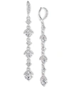 Givenchy Crystal Linear Drop Earrings In Silver