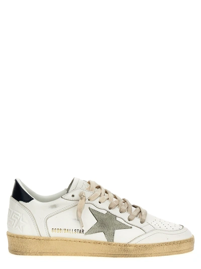 Golden Goose Ballstar Shoes In 10270 White/ice/night Blue