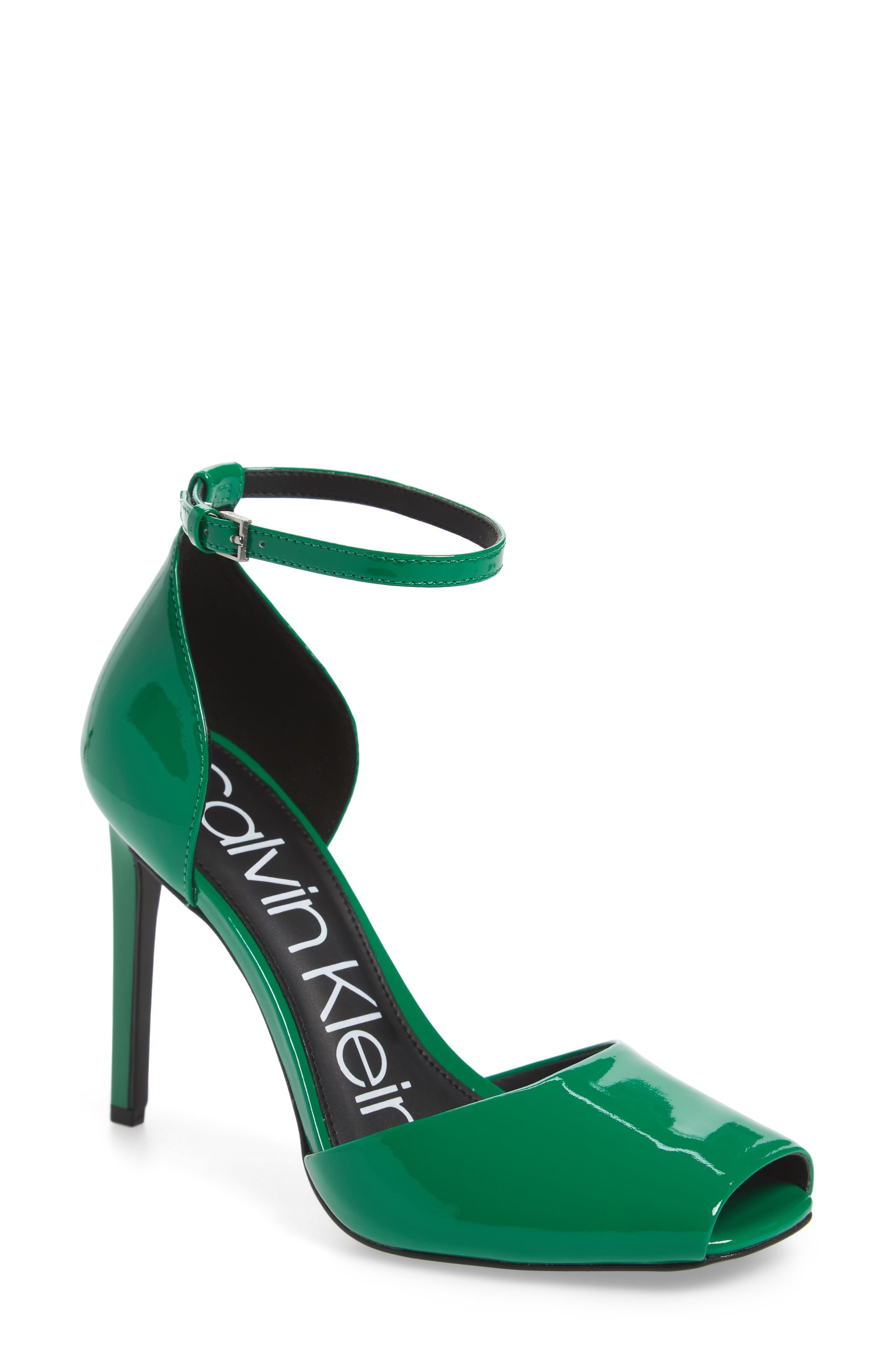 calvin klein green heels