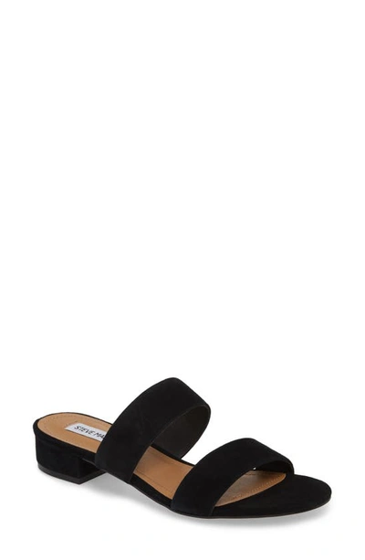 Steve Madden Cactus Sandal In Black Sued