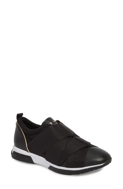 Ted Baker Queane Sneaker In Black Leather ModeSens