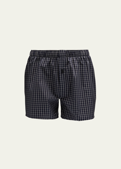 Hanro Fancy Woven Boxer In Conventional Chec