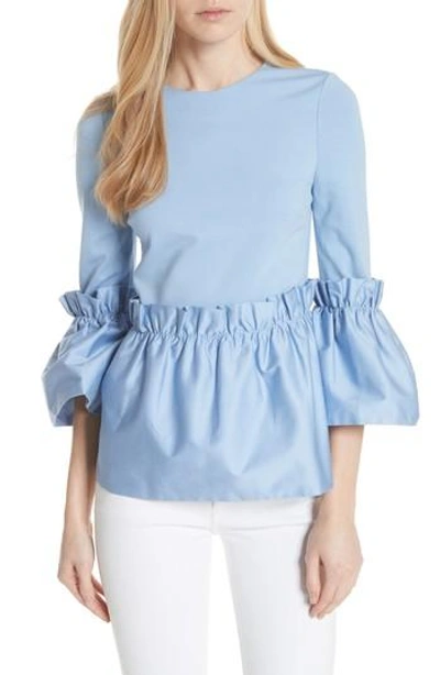 Ted Baker Sherrly Pleated Waist Top In Blue