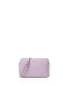 Michael Michael Kors Jet Set Large Saffiano Leather Crossbody In Light Quartz Purple/silver