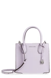 Michael Michael Kors Studio Mercer Medium Leather Messenger In Light Quartz