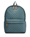 Mz Wallace Metro Backpack In Harbor Blue/silver