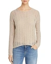 Eileen Fisher Open Knit Organic Linen Blend Sweater In Pebble