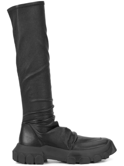 Rick Owens Stretch Hiking Sock Boots - Farfetch In Black