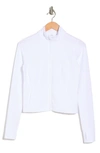 90 Degree By Reflex Rib Interlink Zip Front Active Jacket In White
