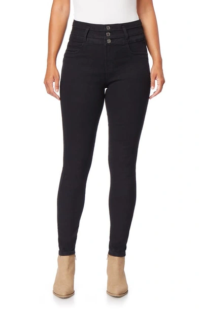 Angels Jeans High Waist Skinny Jeans In Onyx
