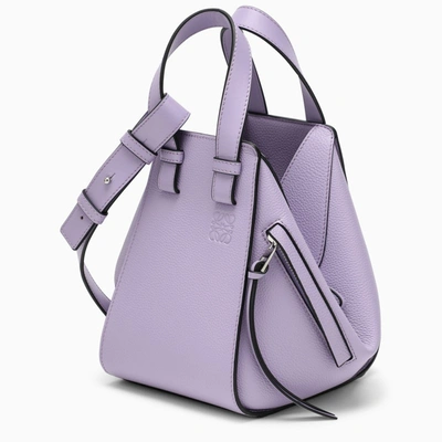Loewe Hammock Mallow Leather Bag In Purple