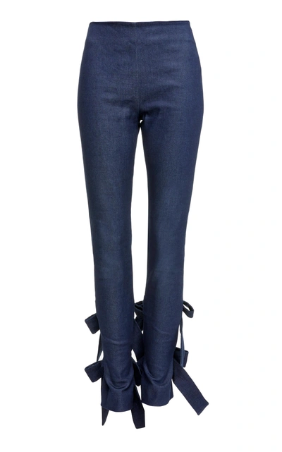 Leal Daccarett Francisca Bow Pant In Blue