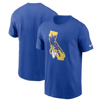Nike Royal Los Angeles Rams Local Essential T-shirt In Blue
