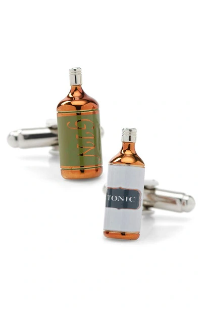 Cufflinks, Inc Men's Gin Tonic Bottle Cufflinks In Metal