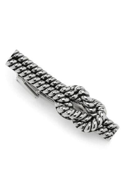 Cufflinks, Inc Rope Knot Tie Clip In Silver