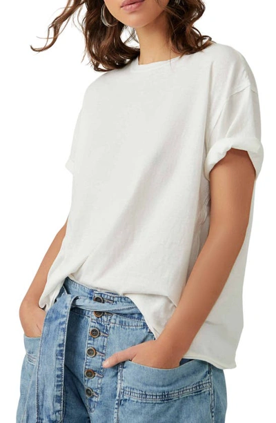 Free People Nina Crewneck T-shirt In Ivory