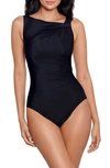 Miraclesuit Rock Solid Avra Underwire One-piece Swimsuit In Black