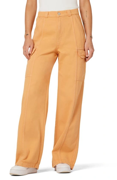 Hudson High Waist Wide Leg Cargo Pants In Orange