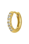 Bony Levy Audrey Diamond Huggie Hoop Earrings In Yellow Gold/ Diamond