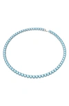 Swarovski Matrix Tennis Necklace In Blue