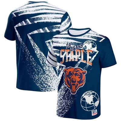 Staple Nfl X  Navy Chicago Bears All Over Print T-shirt
