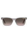 Carrera Eyewear 54mm Gradient Rectangular Sunglasses In Grey/ Brown Gradient