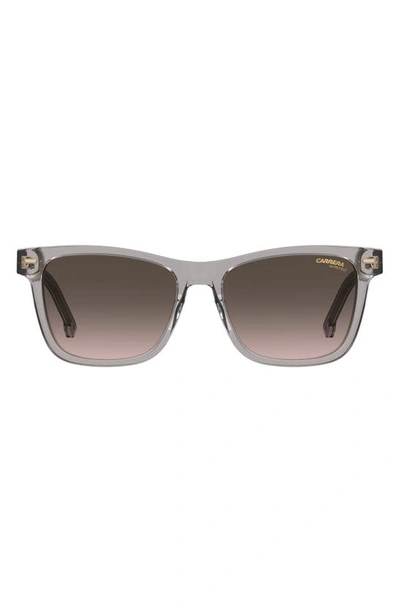 Carrera Eyewear 54mm Gradient Rectangular Sunglasses In Grey/ Brown Gradient