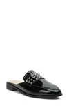 Rag & Co Yashta Patent Studded Flat Mule In Black