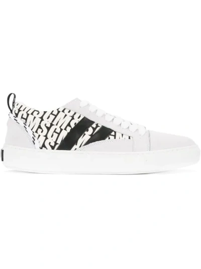 Msgm Monochrome Patterned Sneakers - White