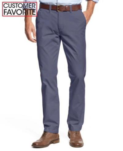 Tommy Hilfiger Men's Big & Tall Th Flex Stretch Custom-fit Chino Pants In Bayhead Blue