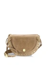 See By Chloé Kriss Small Grained Leather & Suede Crossbody In Nomad Beige