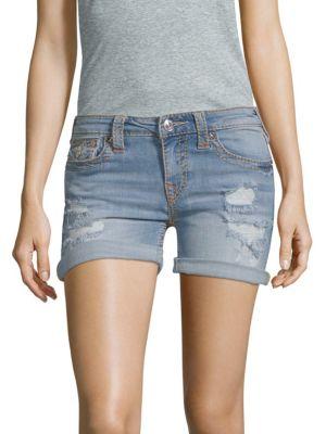 true religion ripped shorts
