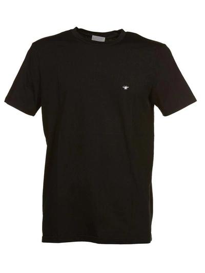 Dior Christian  Bug Embroidered T-shirt In Nero