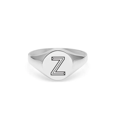 Myia Bonner Silver Z Facett Initial Signet Ring